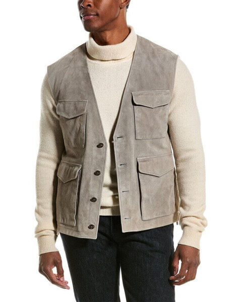 Tod’S Short Suede Vest Men's