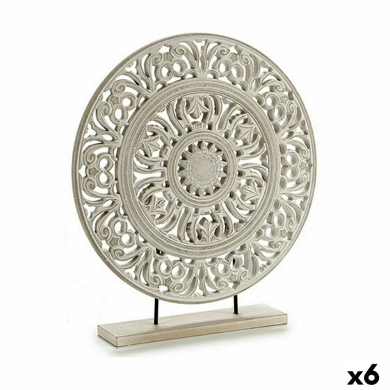 Декоративная фигура Mandala белая 7 x 49 x 44 см (6 штук)Gift Decor