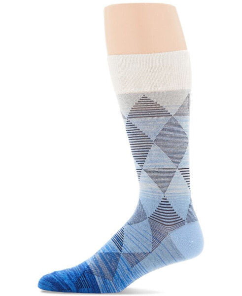 Men's Ombré Diagonal Herringbone Dress Socks