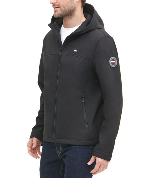 Tommy hilfiger men's hooded deals soft shell jacket