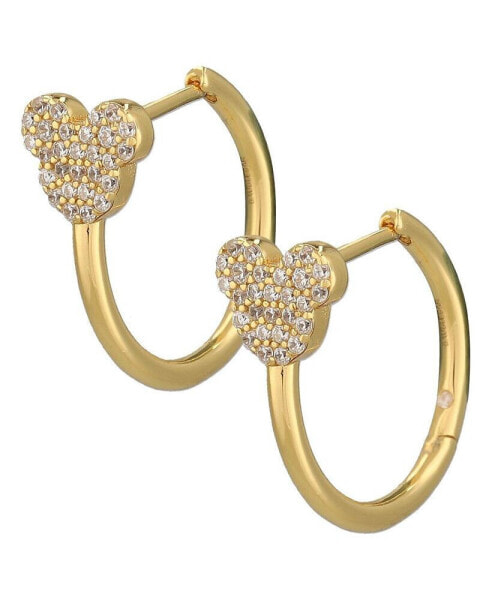 Women's Mickey & Friends Huggie Charm Hoop Earrings