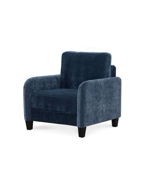 Кресло синего цвета Home Furniture Outfitters Everly Blue Velvet