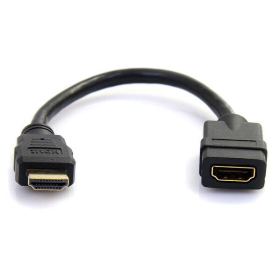StarTech.com 6 in HDMI Extension Cable - Short HDMI Cable Male to Female - 4K HDMI Cable Extender - 4K 30Hz UHD HDMI Port Saver M/F - High Speed HDMI 1.4 - 28AWG - HDMI Dongle Extender - 0.152 m - HDMI Type A (Standard) - HDMI Type A (Standard) - 3D - 10.2 Gbit/s - Bl