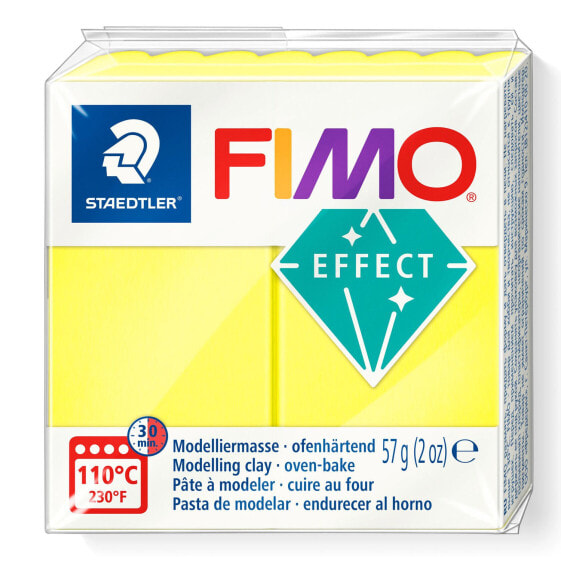 STAEDTLER FIMO 8010 - Modeling clay - Yellow - Adult - 1 pc(s) - Neon yellow - 1 colours