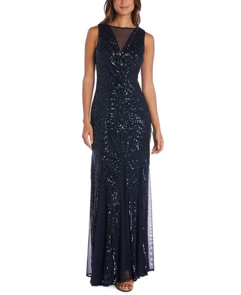Платье женское Nightway иллюзия-обрезка с пайетками