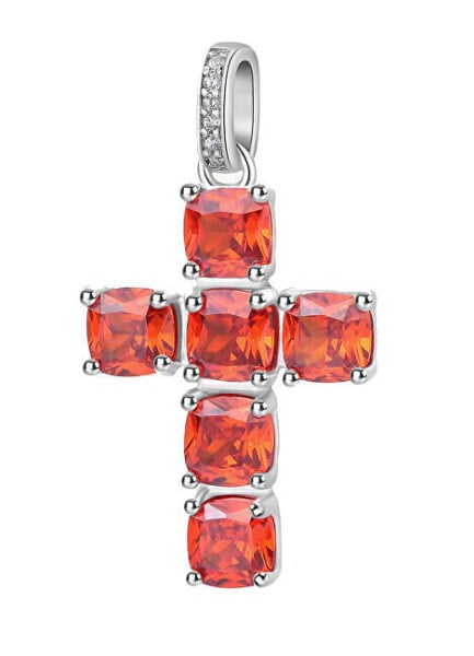 Silver pendant with zircons Fancy Vitamin Orange FVO03