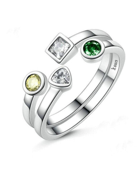 Stackable Rings with Gem Stone
