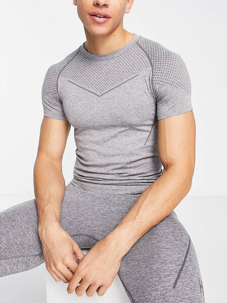 Футболка HIIT Seamless Muscle Grey