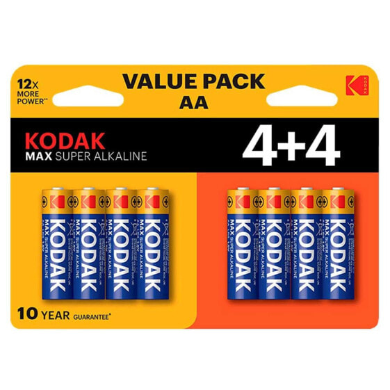 KODAK Max AA LR6 Alkaline Batteries 8 Units