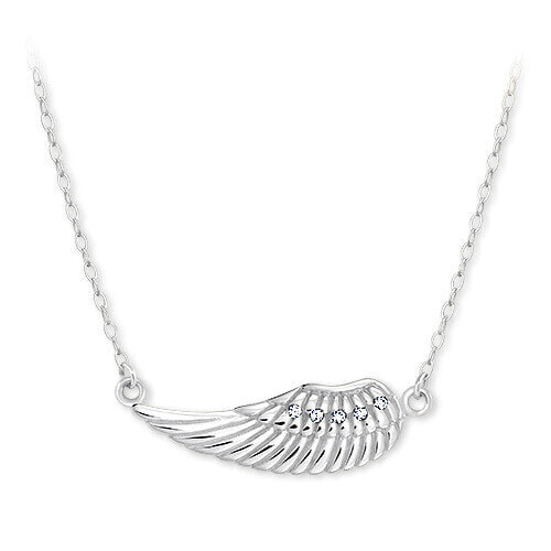 Gentle necklace made of white gold angel wing 279 001 00094 07