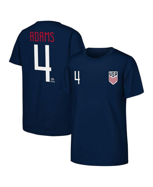 Men's Tyler Adams Navy USMNT Name Number T-Shirt