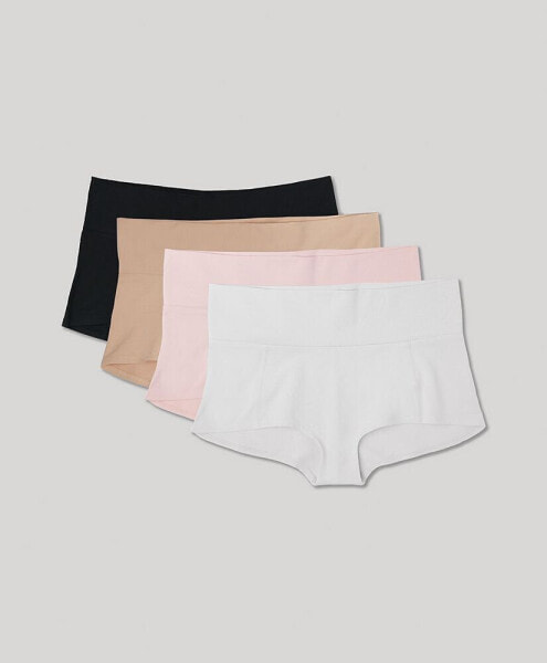 Plus Size Cotton Foldover Brief 4-Pack