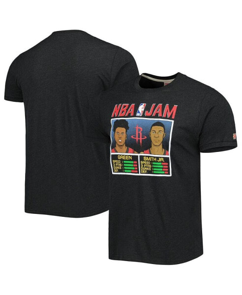 Men's Jalen Green and Jabari Smith Jr. Charcoal Houston Rockets NBA Jam Tri-Blend T-shirt