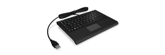 KeySonic ACK-3410 - Mini - USB - Membrane - QWERTZ - Black