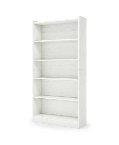 Tribe signs 72-inch Tall Bookcase, Modern 6-Tier White Library Bookshelf with Storage Shelves for Bedroom Living Room