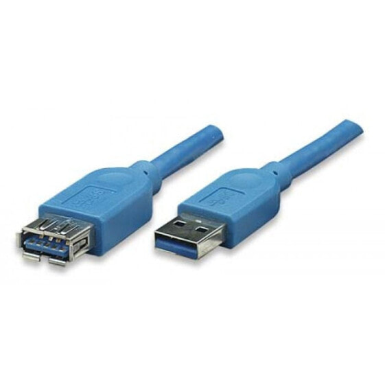 Techly ICOC-U3-AA-30-EX - 3 m - USB A - USB A - USB 3.2 Gen 1 (3.1 Gen 1) - 5000 Mbit/s - Blue