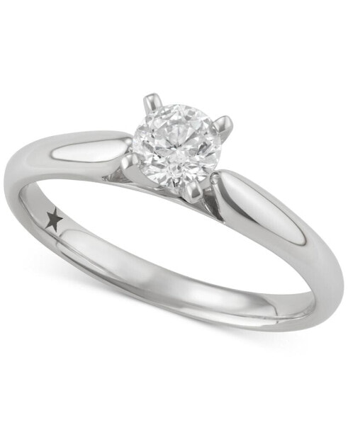 Solitaire Engagement Ring (1/2 ct. t.w.) in 14k White or Yellow Gold