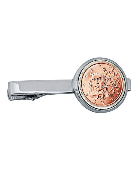 Зажим American Coin Treasures French 2 Euro Bar Coin Tie Clip