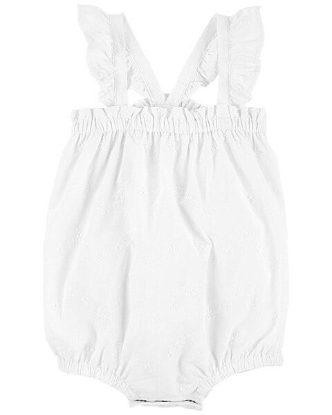 Baby Eyelet Ruffle Bubble Bodysuit 18M