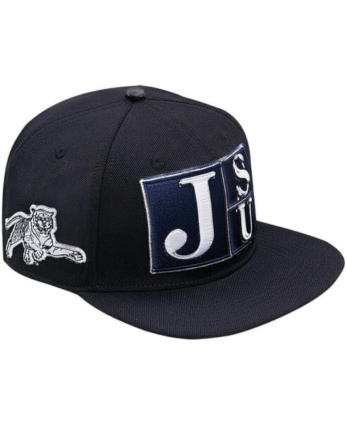 Men's Black Jackson State Tigers Arch Over Logo Evergreen Snapback Hat