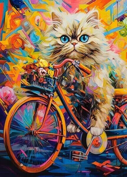 Castorland Puzzle 180 Kitten's Floral Ride CASTOR