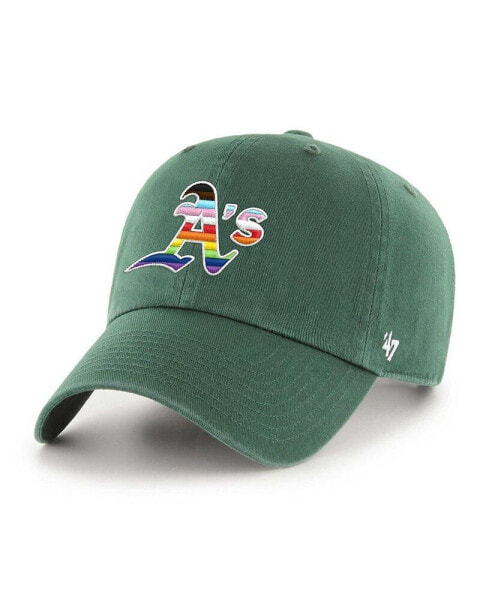 Men's Green Oakland Athletics Team Pride Clean Up Adjustable Hat