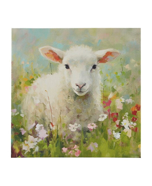 Sunshine Animals Lamb Canvas Wall Art
