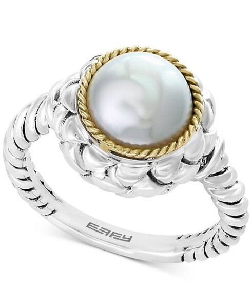 EFFY® Cultured Freshwater Pearl (9mm) Ring in Sterling Silver & 18k Gold