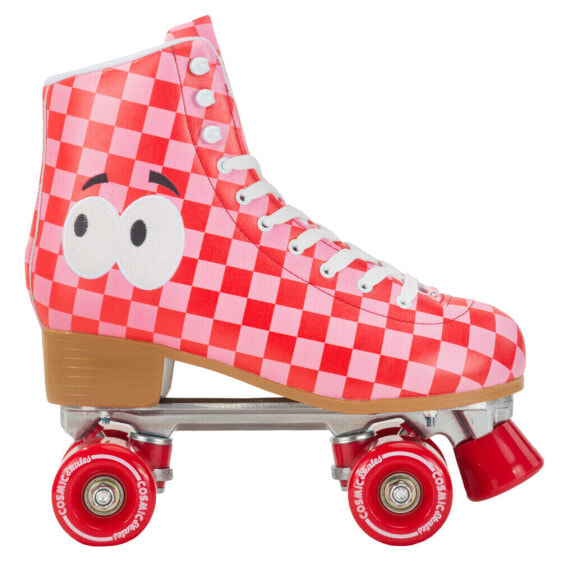 Роликовые коньки женские Cosmic Skates Veronica в клетку Красные VERONICA-RS0