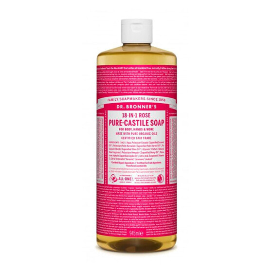 Мыло жидкое для тела с ароматом роз DR BRONNERS Roses 945 мл