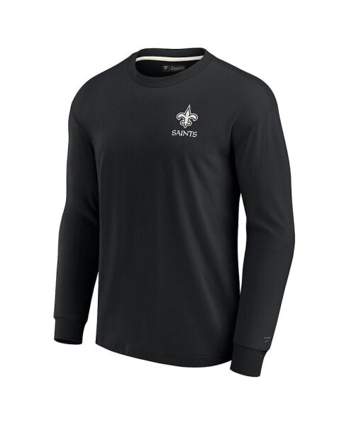 Men's and Women's Black New Orleans Saints Super Soft Long Sleeve T-shirt