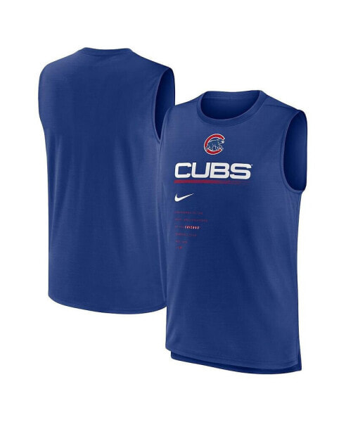 Men's Royal Chicago Cubs Exceed Performance Tank Top