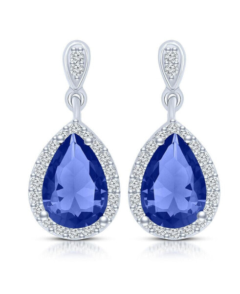 Серьги Genevive Zirconia Pear Shape