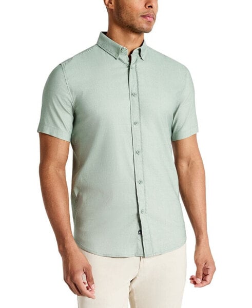 Men's Slim Fit Short Sleeve Button-Down Sport Shirt
