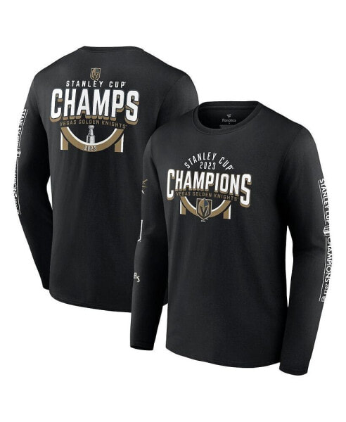 Men's Black Vegas Golden Knights 2023 Stanley Cup Champions Banner Long Sleeve T-shirt