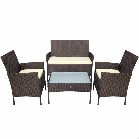 Garden furniture Aktive Rattan Black 4 Pieces