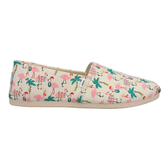 TOMS Belmont Graphic Slip On Womens Green, Off White, Pink Flats Casual 1001945