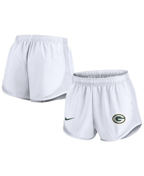 Women's White Green Bay Packers Tempo Shorts