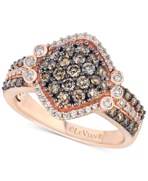 Кольцо Le Vian Diamond Cluster 14k Rose Gold