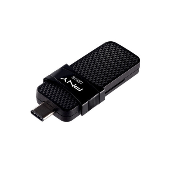 PNY P-FD128OTGSLTC-GE - 128 GB - USB Type-A / USB Type-C - 3.2 Gen 1 (3.1 Gen 1) - Slide - Black