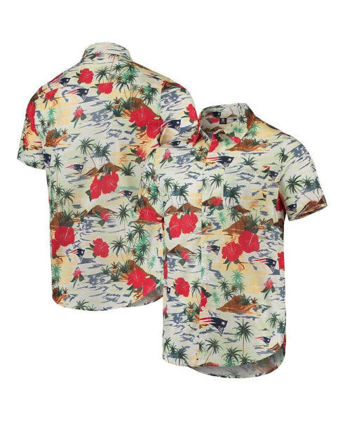 Рубашка мужская FOCO New England Patriots Paradise Floral Button-Up
