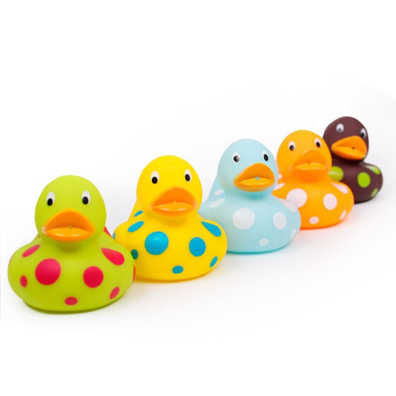 EUREKAKIDS Set of 5 bath ducks