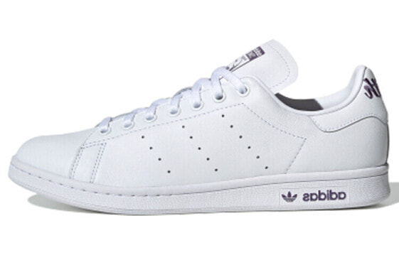 adidas originals StanSmith 低帮 板鞋 男女同款 白紫 / Кроссовки Adidas originals StanSmith EF4298