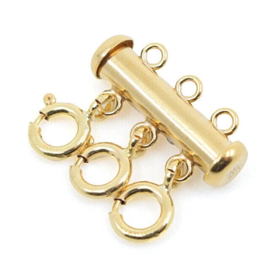 Gold-plated separating clasp for 3 chains and bracelets