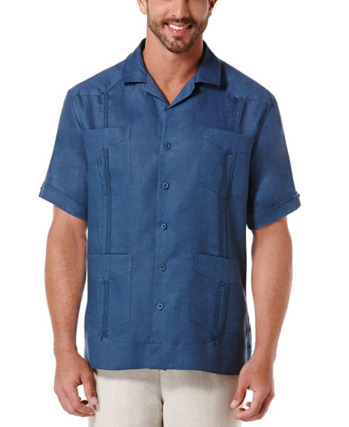 Men's 100% Linen Short Sleeve 4 Pocket Guayabera Shirt