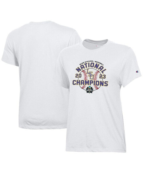Women's White LSU Tigers 2023 NCAA Men's Baseball College World Series Champions Locker Room T-shirt