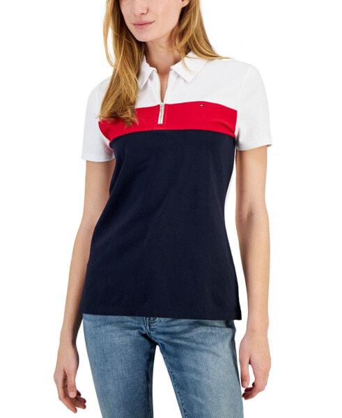 Поло Tommy Hilfiger Colorblocked Zip Eva