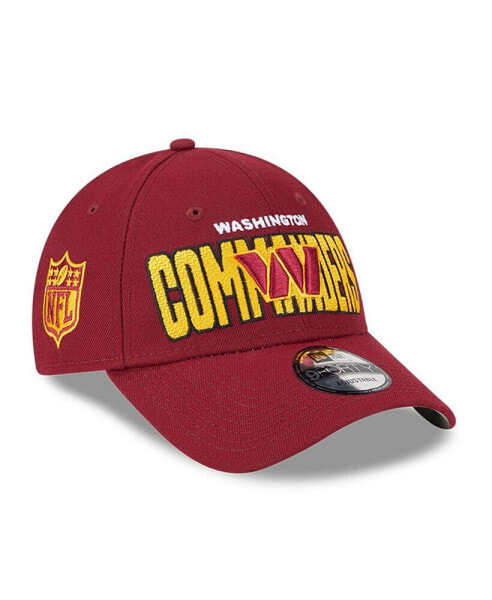 Men's Burgundy Washington Commanders 2023 NFL Draft 9FORTY Adjustable Hat