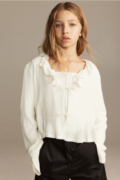 Tie-front Blouse