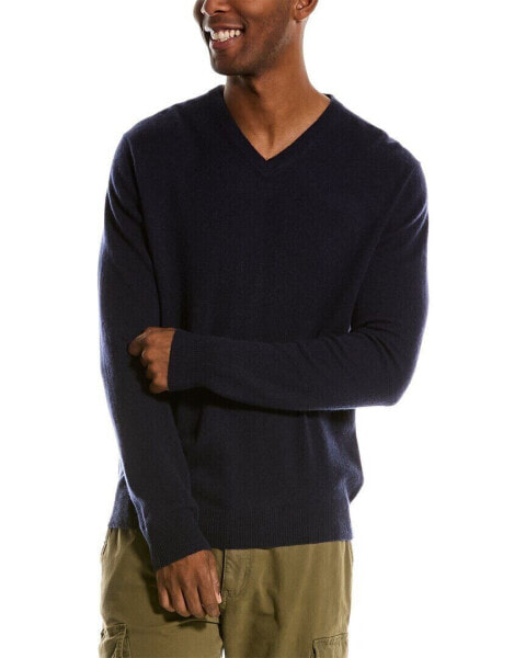 Magaschoni Tipped Cashmere Sweater Men's Navy S